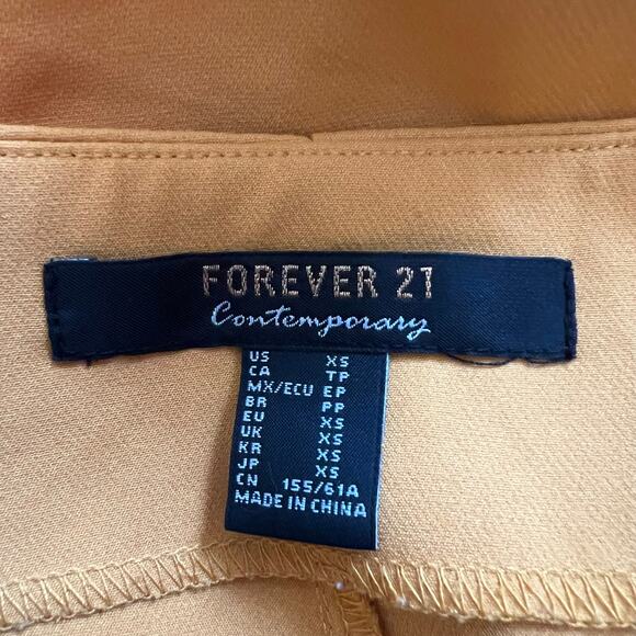 Forever 21 Yellow Belted Shorts, XS - Picture 4 of 5